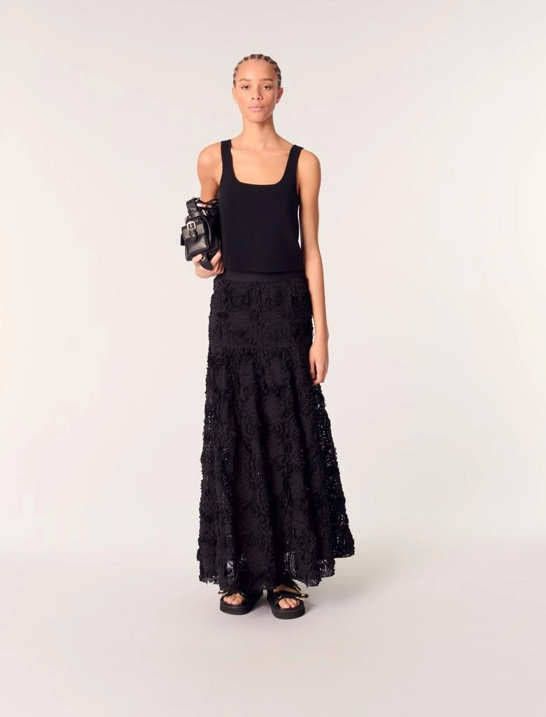 Maje Maje Woman's polyester Lining: Long embroidered skirt for Spring/Summer 1