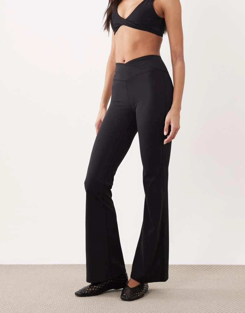 sachin and babi light blue dress Galvan High-Waisted Flared-Leg Trousers - Black
