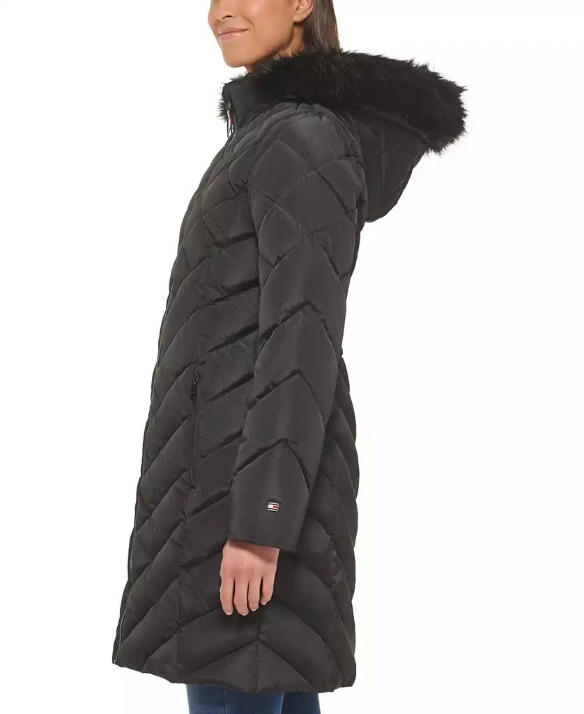 Tommy Hilfiger Women's Faux-Fur-Trim Hooded Puffer Coat 4