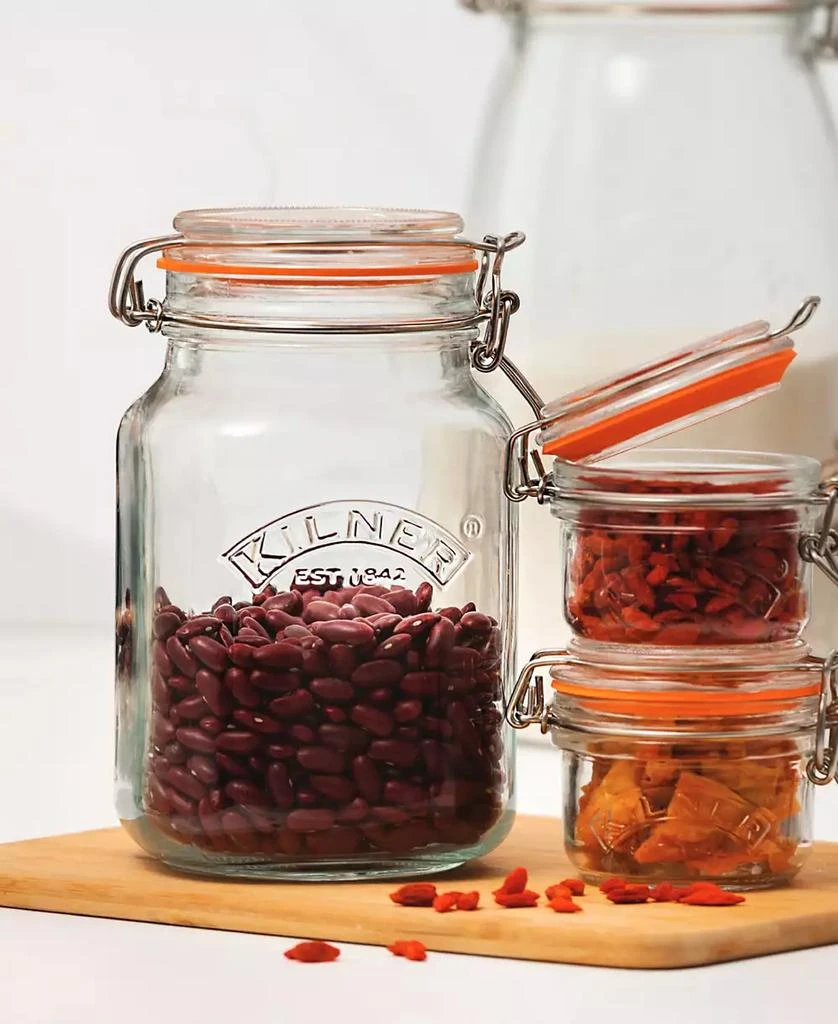 Kilner Set of 3 Square Clip Top Jars 7