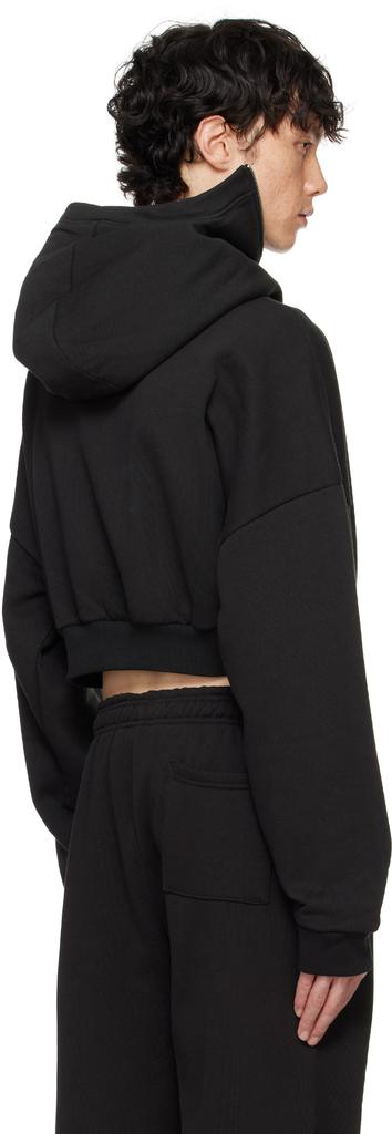 Shop Black Cropped Full Zip Hoodie on Sale at BeyondStyle – Get 53