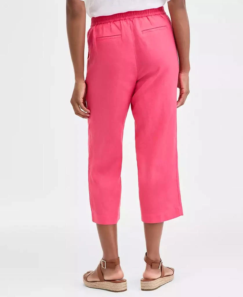 Charter Club Women's 100% Linen Solid Cropped Pull-On Pants, Created for Macy's 4