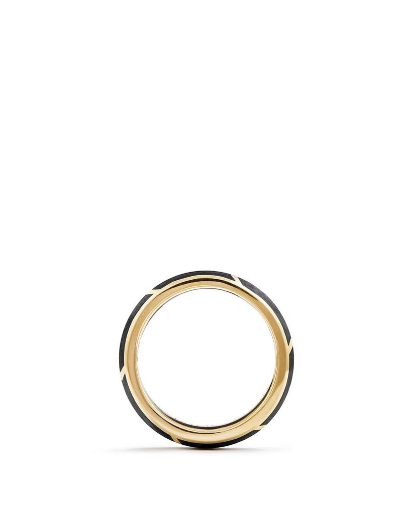 David Yurman Men
s Forged Carbon Band Ring in 18K Gold 2