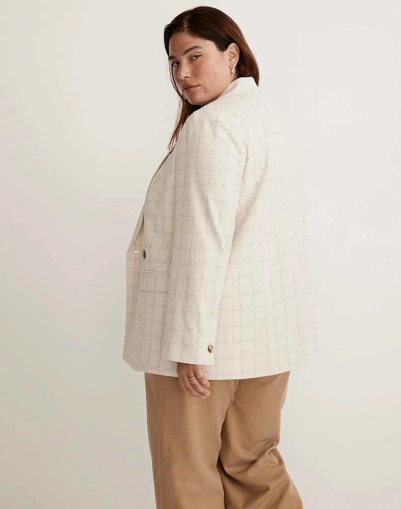 Madewell The Plus Caldwell Double-Breasted Blazer in Ghent Plaid 3