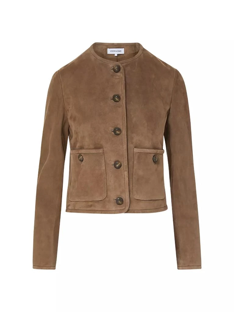 VERONICA BEARD Andrea Tailored Suede Jacket 1