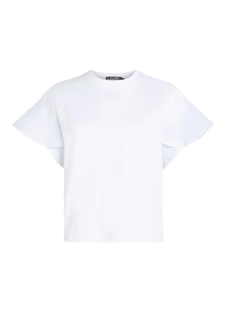 Karl Lagerfeld Paris Fabric Mix T Shirt