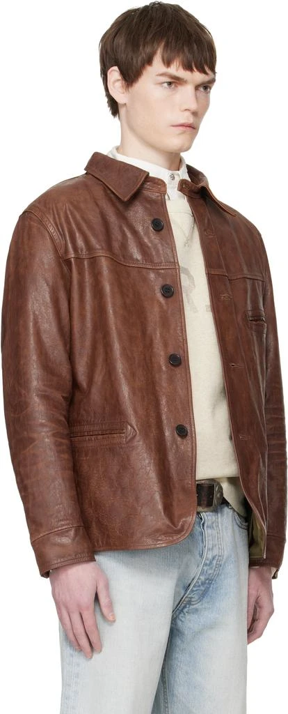 RRL Brown Car Leather Jacket 2