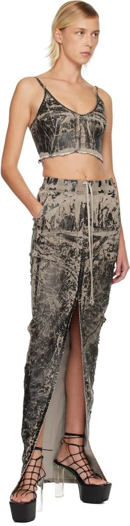 Rick Owens Black Concordians Coated Denim Top 4