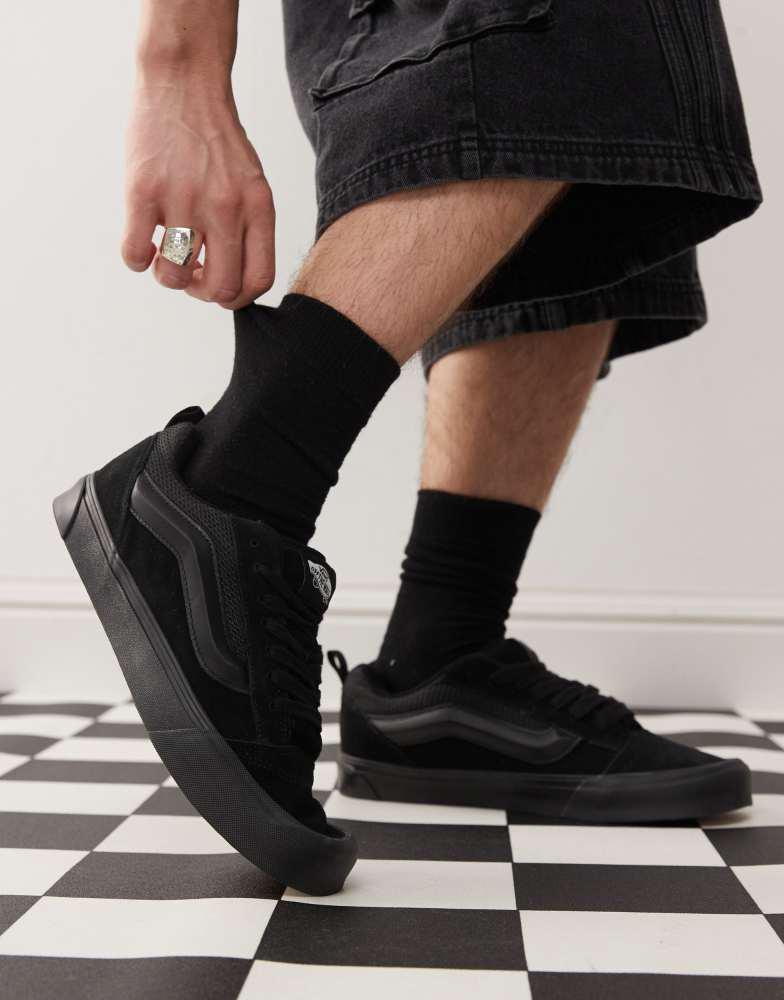 Vans Vans Knu Skool chunky trainers in triple black - Casual