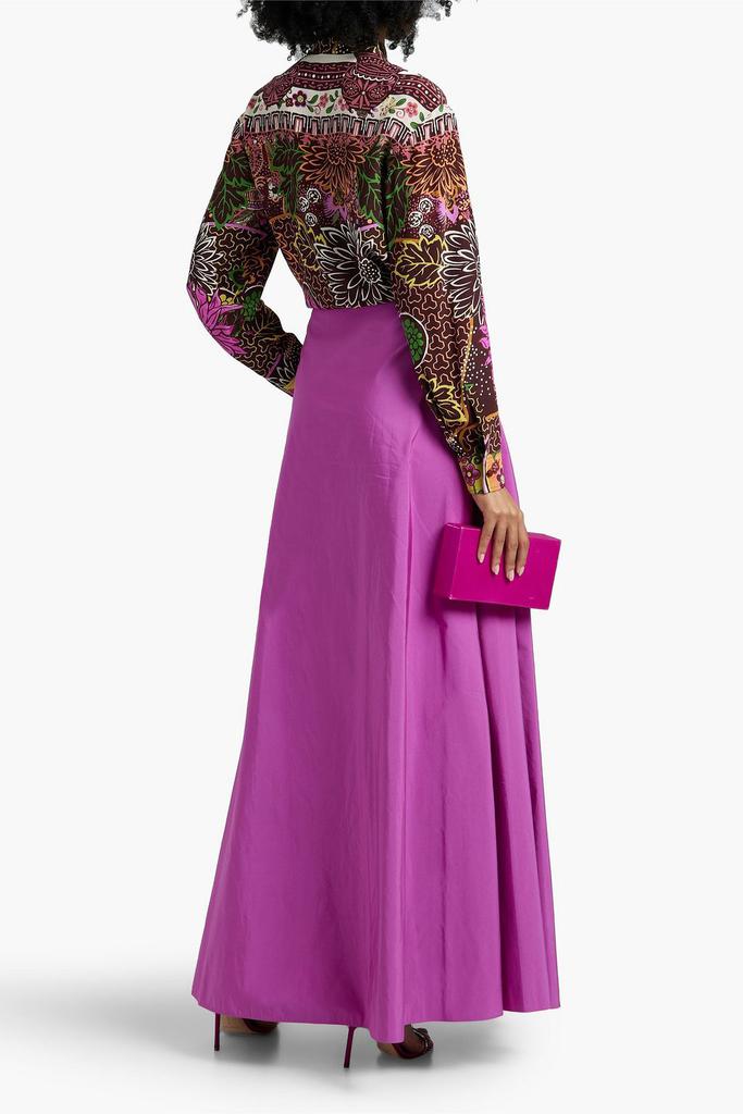 スカート VALENTINO LONG COTTON SKIRT Valentino Draped cotton-blend taffeta maxi skirt - Dresses
