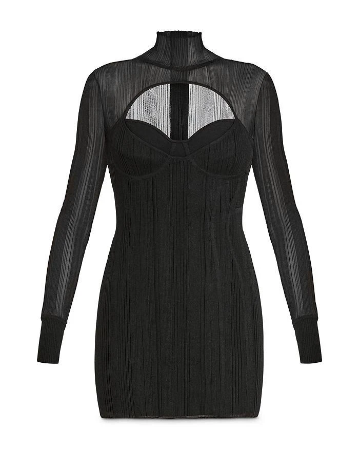 Herve Leger Mesh Top Bandage Dress 4