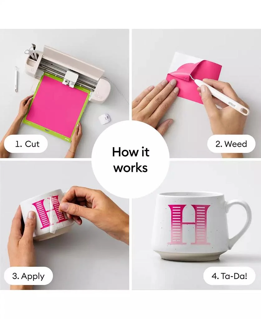 cricut Temperature Activated Color Changing Permanent Vinyl Sampler – 12 in x 12 in Sheets (5 Count) 6