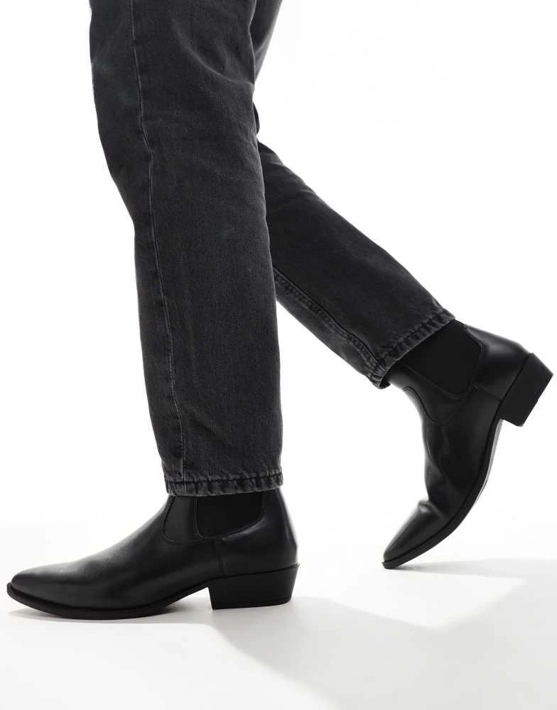 ASOS ASOS DESIGN chelsea boots in black with cuban heel 1