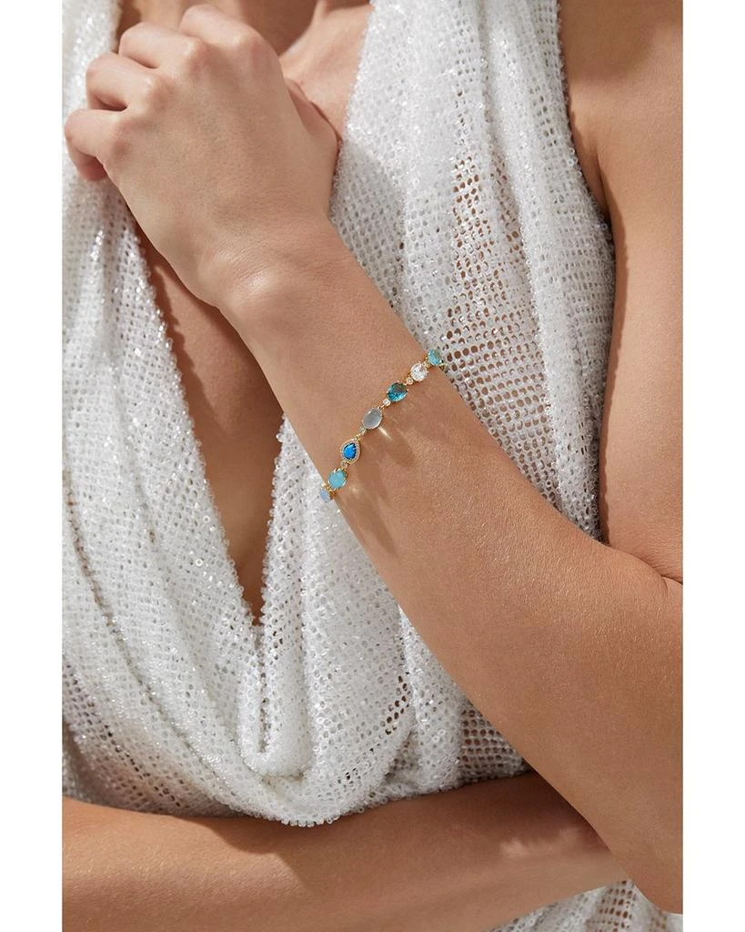 Nadri Blue Lagoon Mixed Stone Flex Bracelet in 18K Gold Plated 2