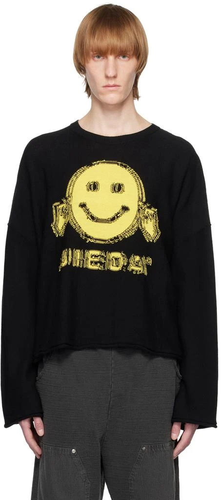 JieDa Black Smile Over Sweater 1