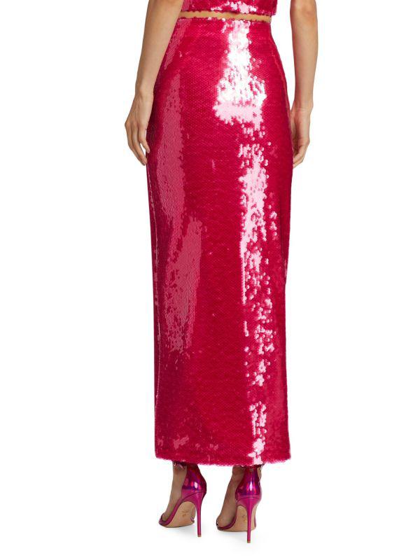 LAPOINTE Sequined Midi Pencil Skirt