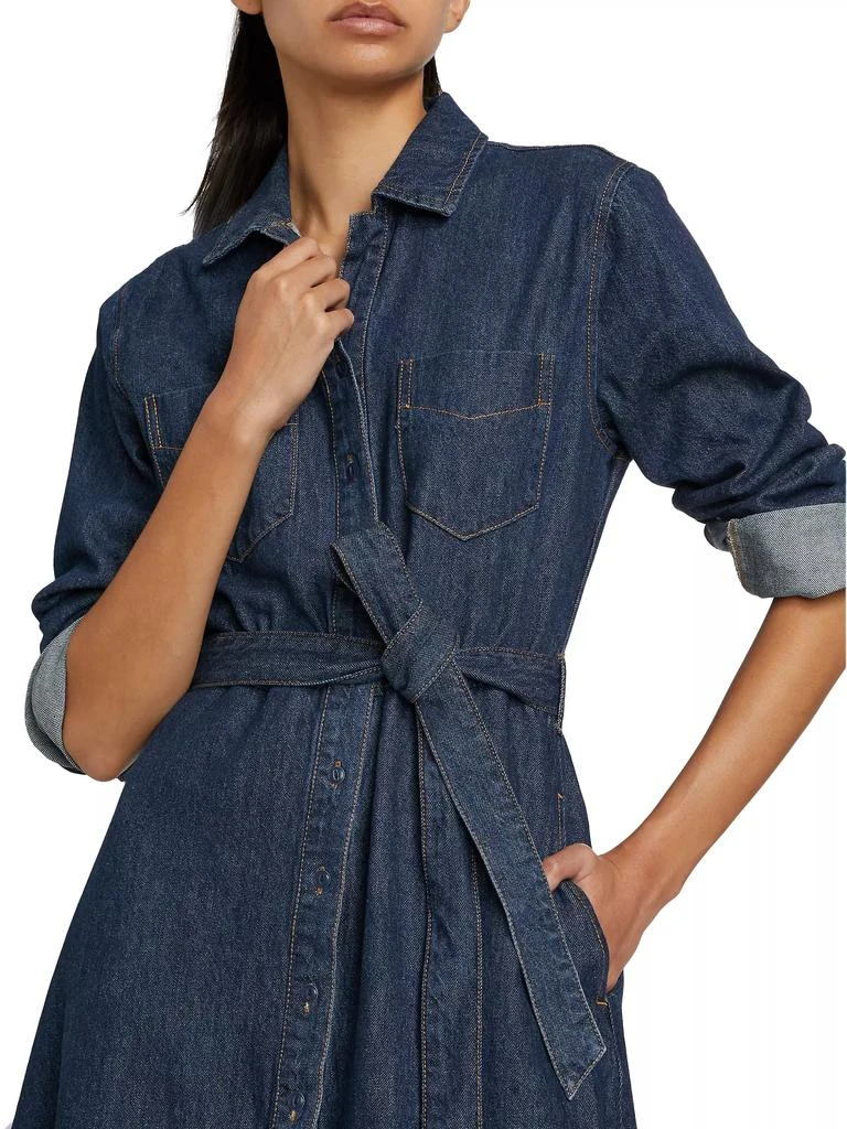 The Normal Brand Denim Long-Sleeve Midi-Shirtdress 6