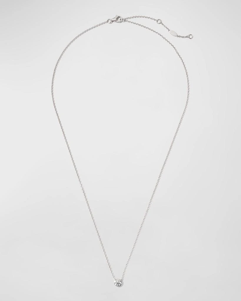 Memoire White Gold Solo Bezel Diamond Necklace, 18"L, 0.28-0.33tcw 3
