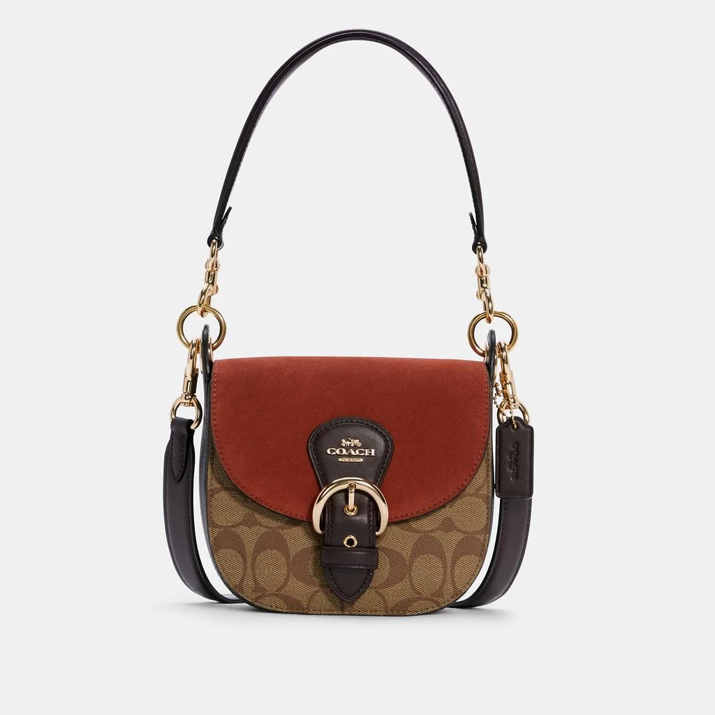 Coach Coach Outlet Kleo Shoulder Bag 17 In Signature Canvas 1