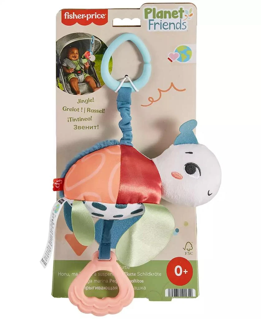 Fisher Price Planet Friends Sea Me Bounce Turtle Baby Stroller Toy with Sensory Details 6