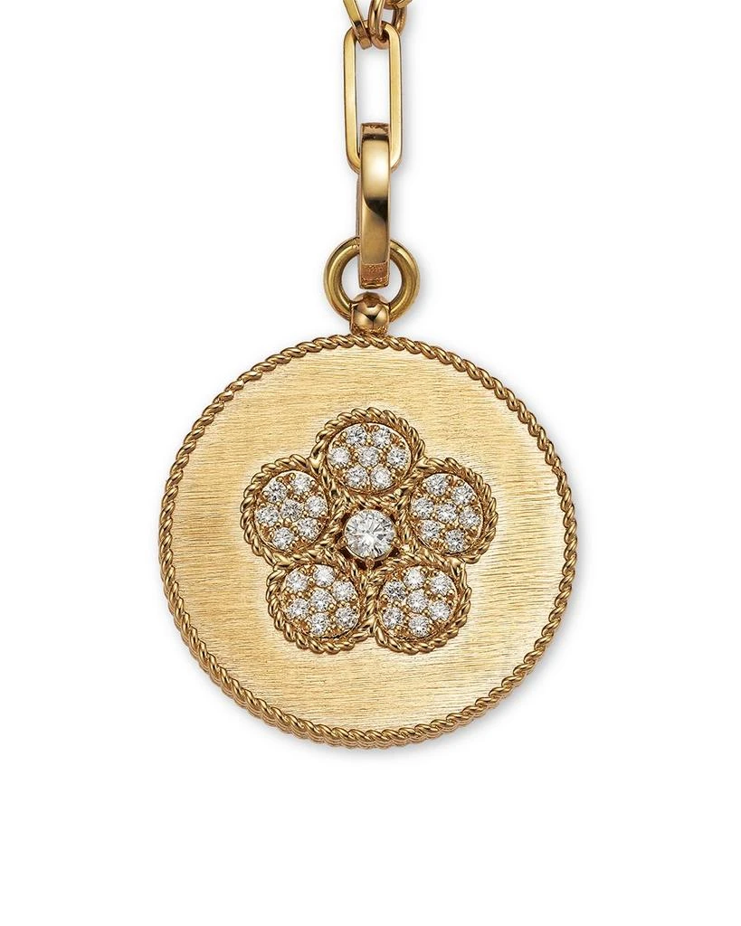 Roberto Coin 18K Yellow Gold Daisy Diamond Pendant Necklace, 19" - Exclusive 3