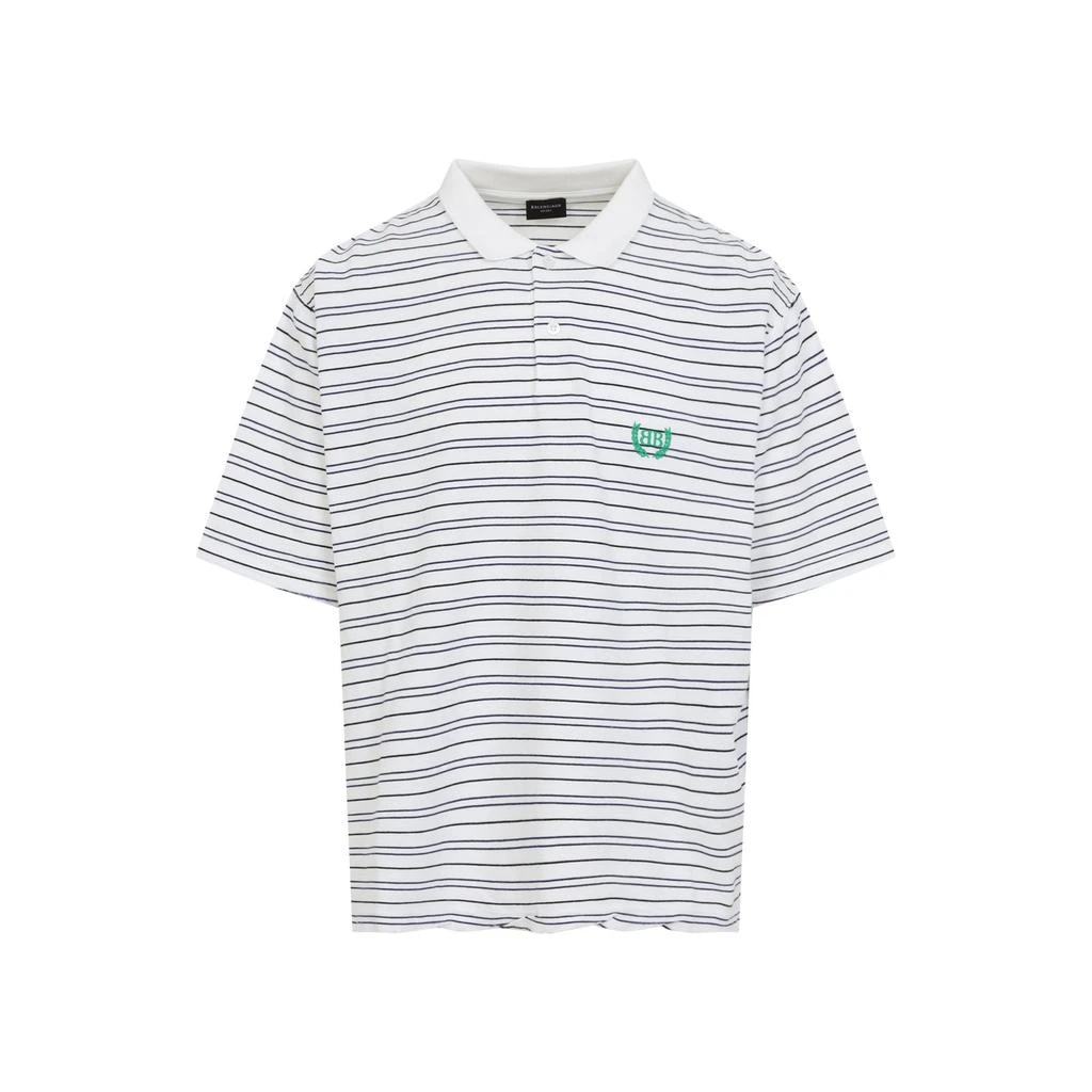 Balenciaga Balenciaga Laurel Classic Pique Striped Polo Shirt 1