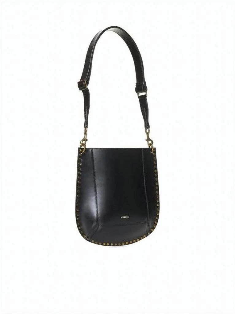 Isabel Marant Structured Calf Leather Shoulder Bag with Metallic Studs 2