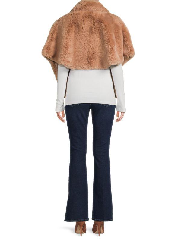 La Fiorentina Faux Fur Cape Jacket