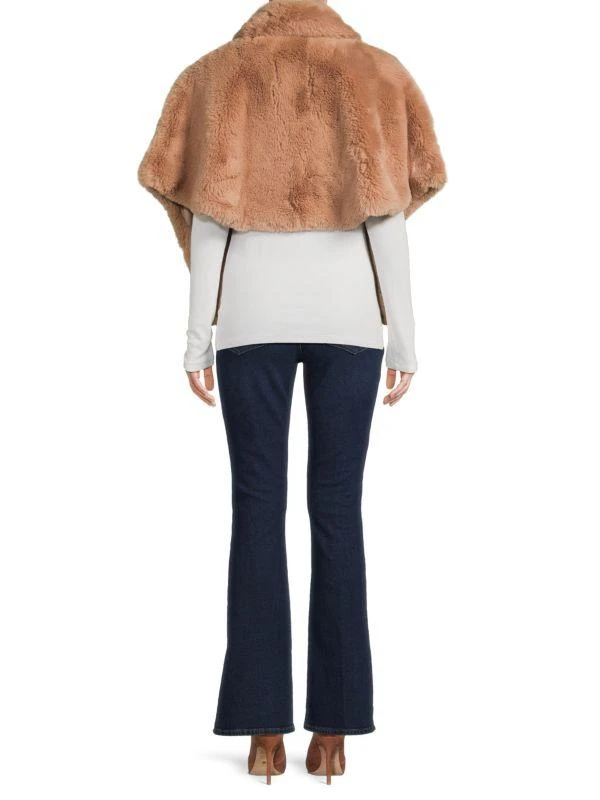 La Fiorentina Faux Fur Cape Jacket 2