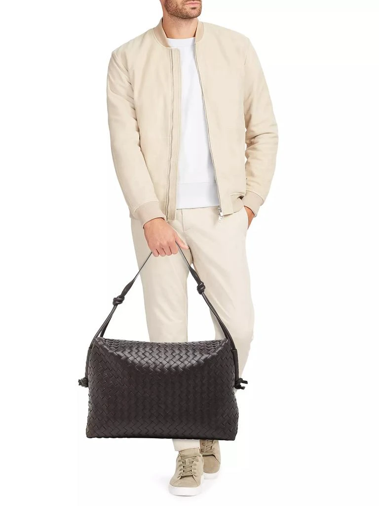 Bottega Veneta Medium Loop Intrecciato Leather Weekender Bag 2