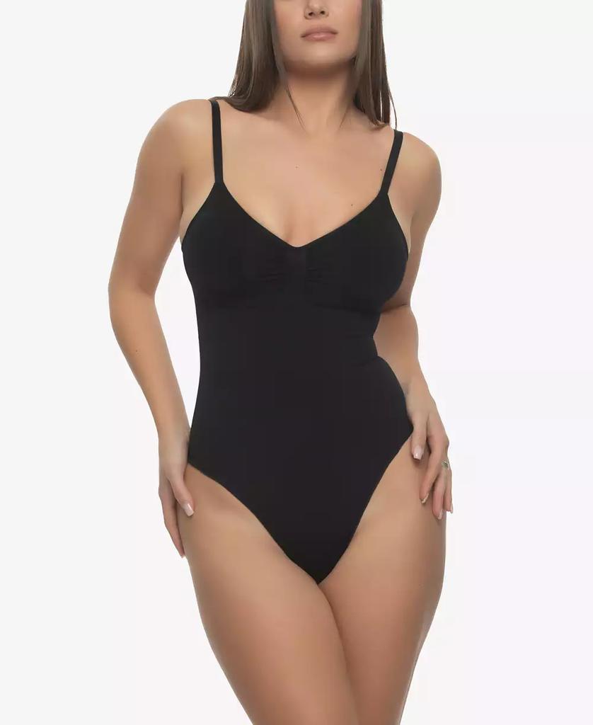 Felina Women's Body Con Seamless Thong Bodysuit