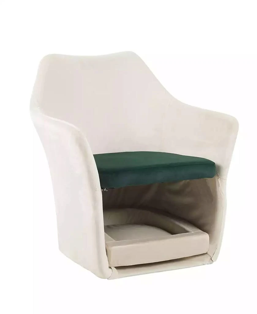 AOSTIRMOTOR Mid Century Modern Accent Chair - Pet-Friendly 2-in-1 Soft Fabric Armchair, White 11