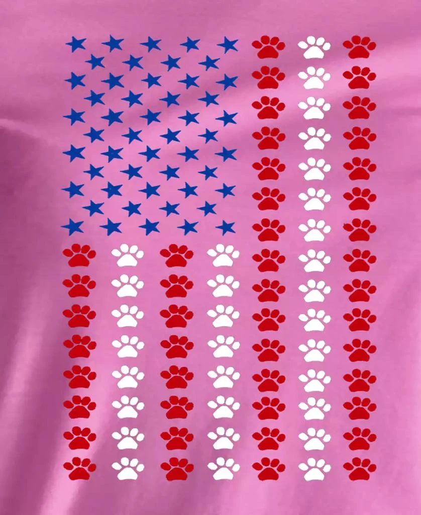 LA Pop Art Women's Paws Flag Art Crew Neck T-Shirt 5