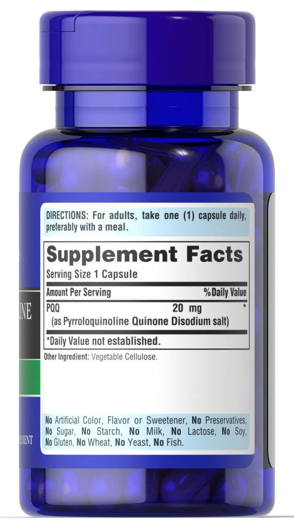 Puritan's Pride PQQ (Pyrroloquinoline Quinone) 20 mg 4