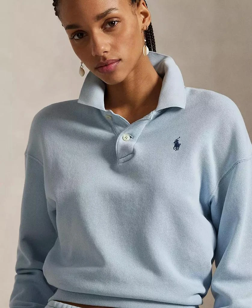 Ralph Lauren Women's Lightweight Fleece Long-Sleeve Polo Sweatshirt 3