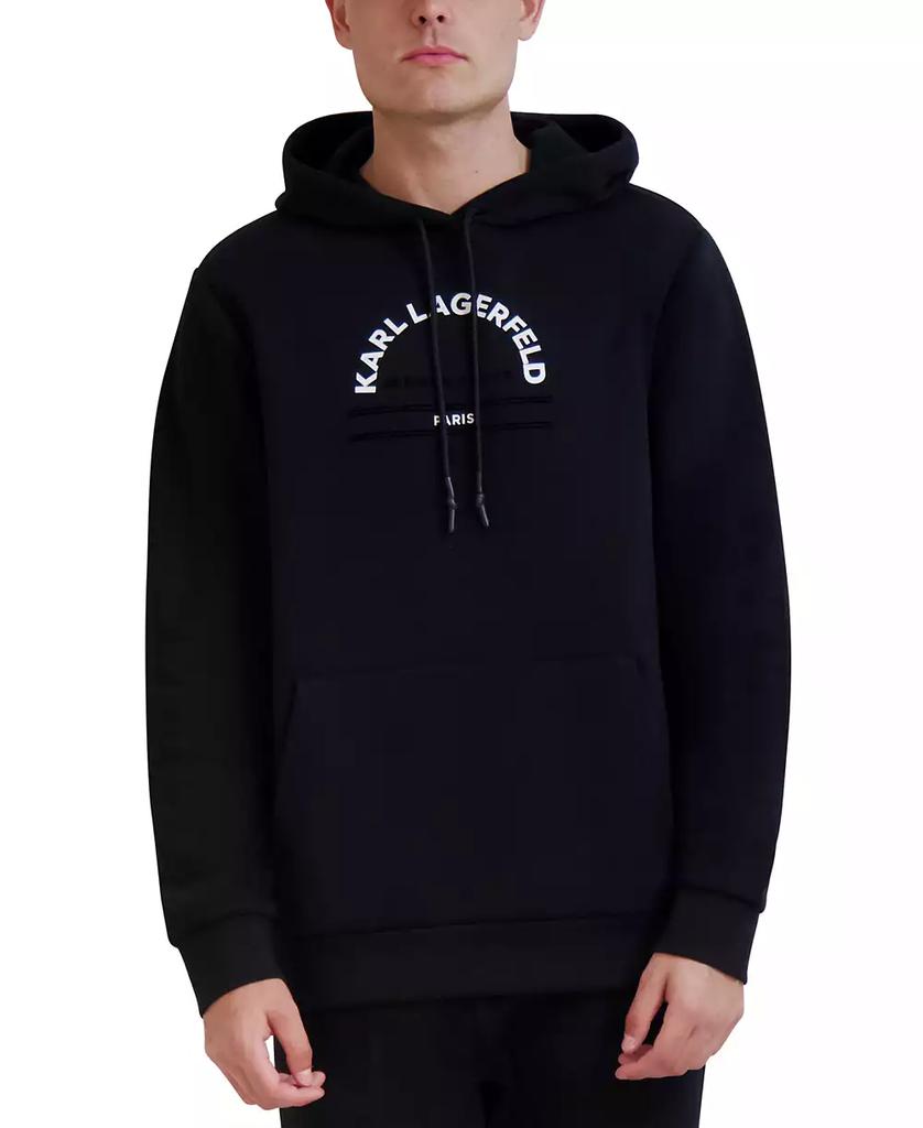 Karl Lagerfeld Paris Men's Circle Logo Hoodie