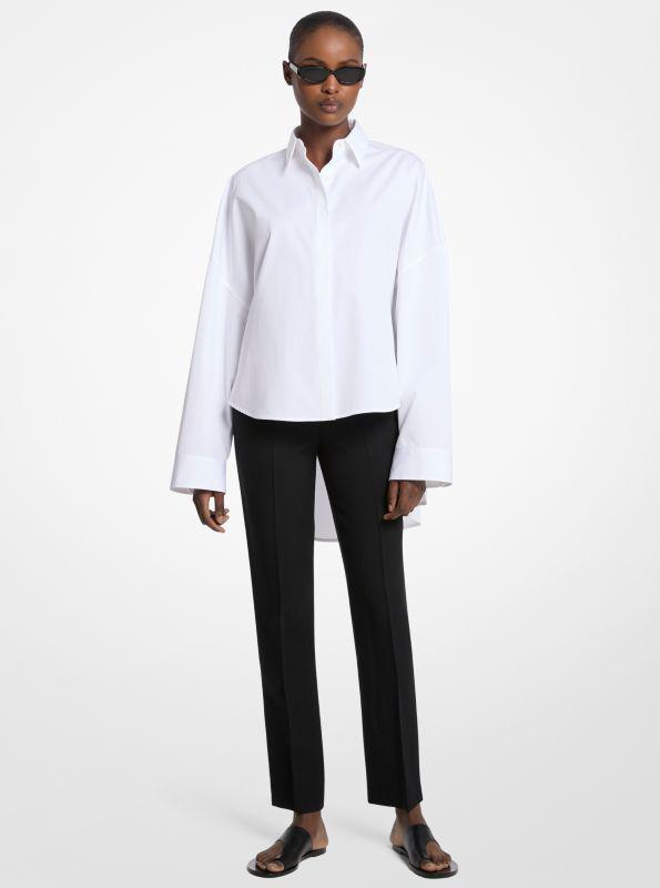 Michael Kors Cotton Poplin Dolman-Sleeve Shirt
