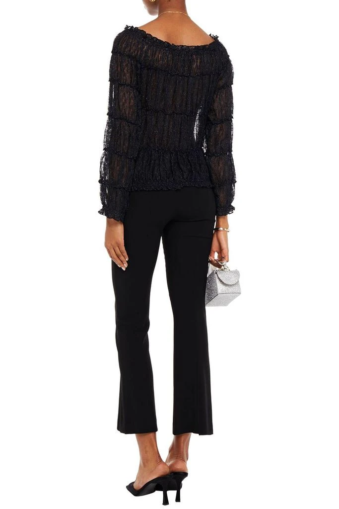 Missoni Ruched metallic crochet-knit top 3