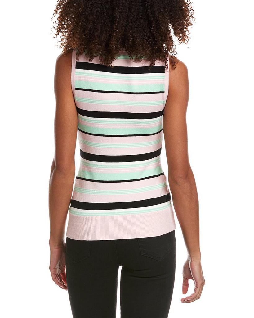 JoosTricot JoosTricot Striped Sleeveless Silk-Blend Sweater