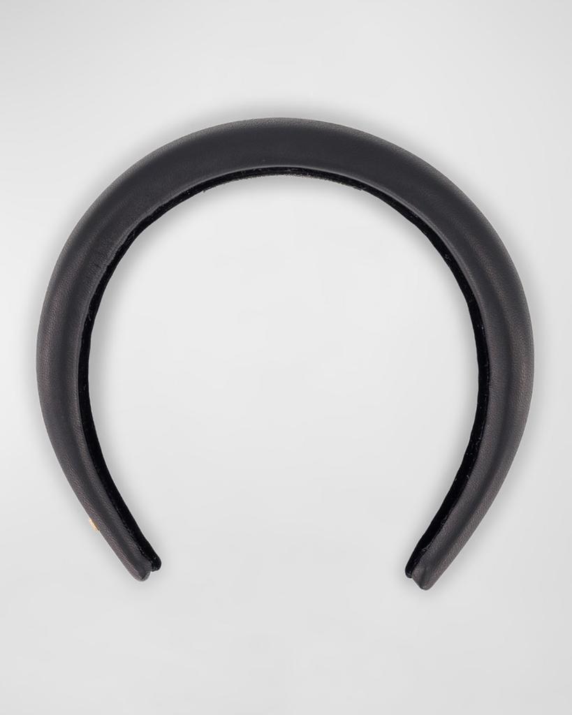 Alexandre de Paris Padded Leather Headband