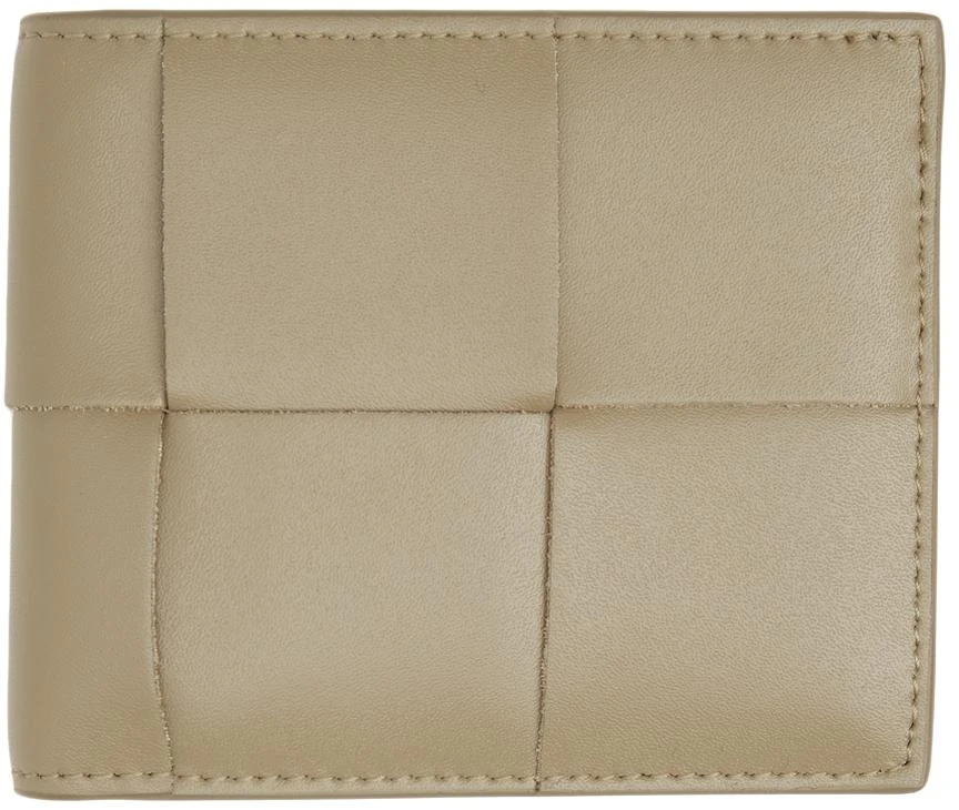 Bottega Veneta Taupe Intrecciato Bifold Wallet 1