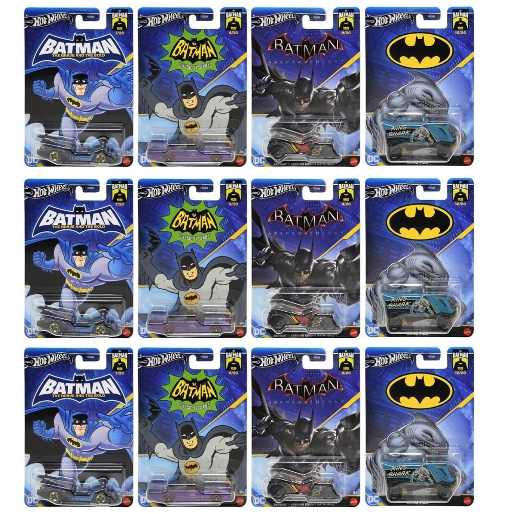 Hotwheels Pack of 12 Hot Wheels DC Comics 1:64 Scale Mystery Random Assortment