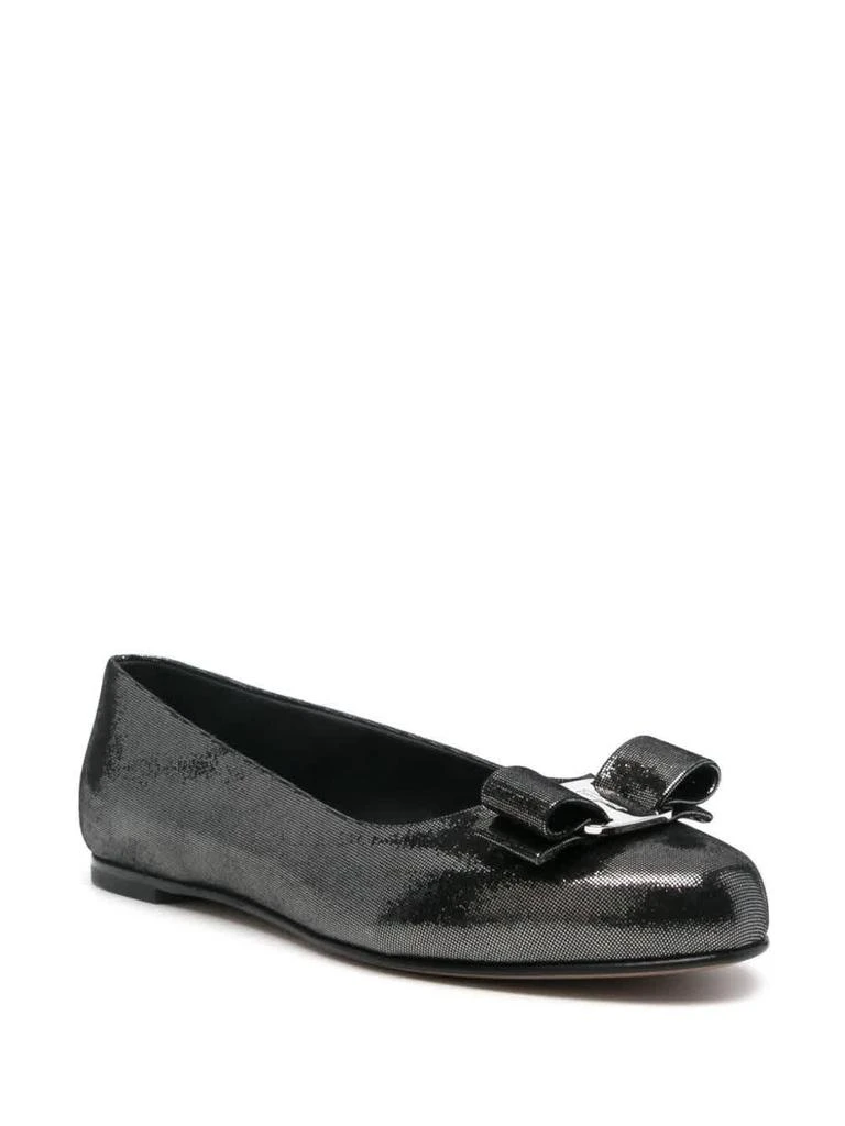 Salvatore Ferragamo Ferragamo Varina Metallic Leather Ballet Flats 2