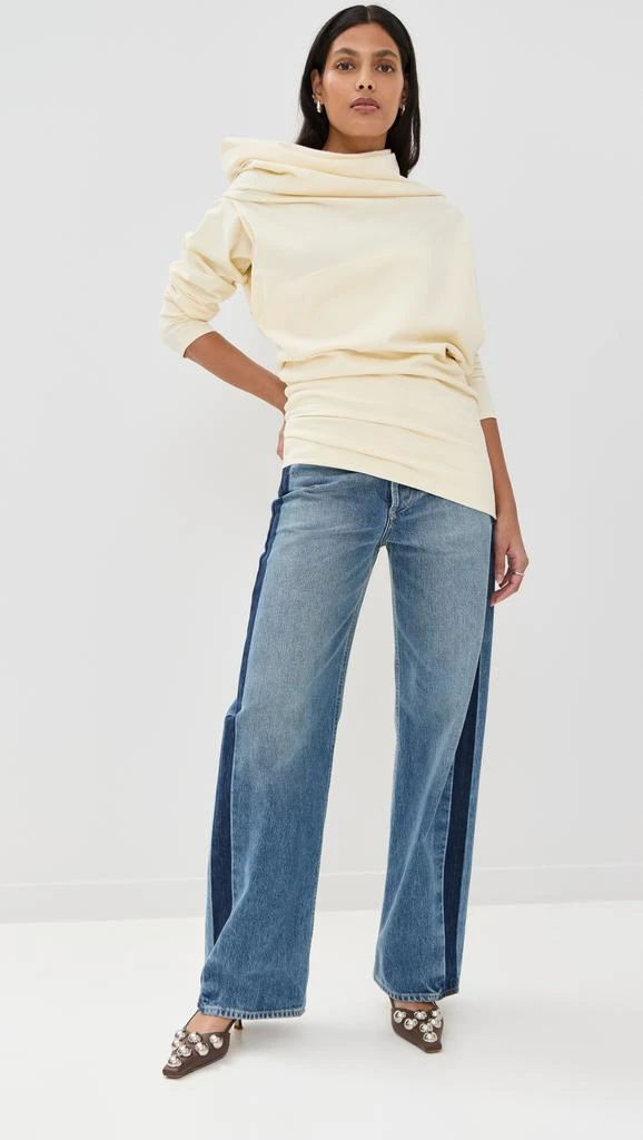 AWAKE MODE Jersey Cowl Neck Draped Top 4