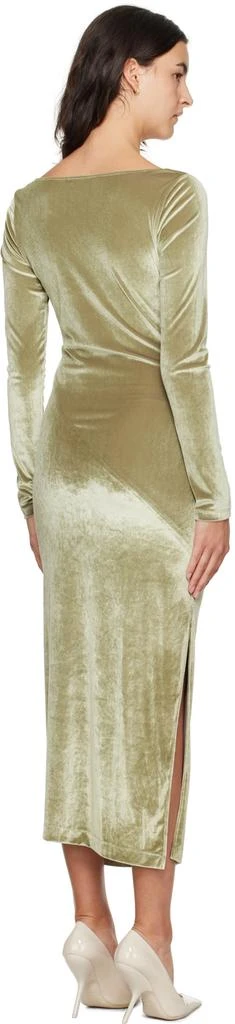 Helmut Lang Khaki Asymmetrical Maxi Dress 3