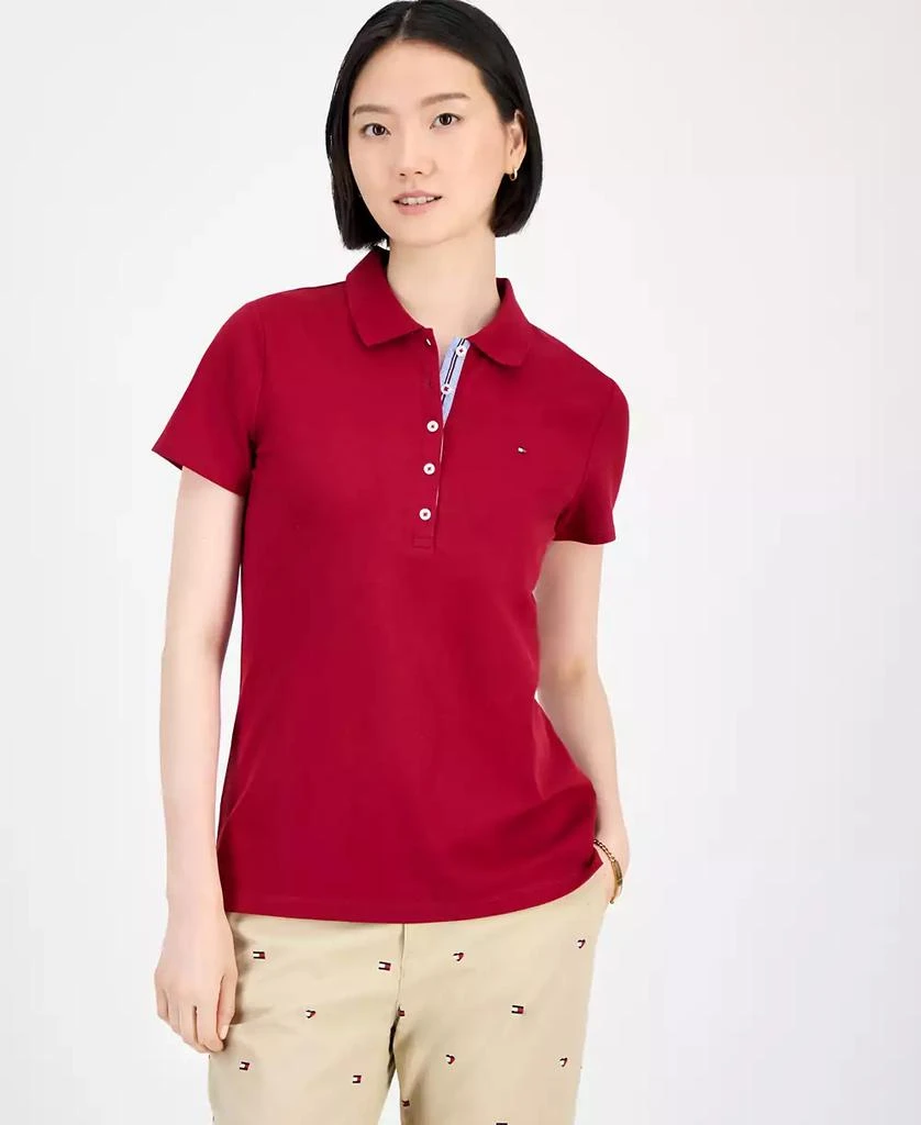 Tommy Hilfiger Women's Solid Short-Sleeve Polo Top 1