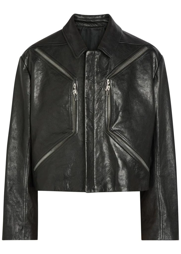 Rick Owens Heizer grained leather jacket