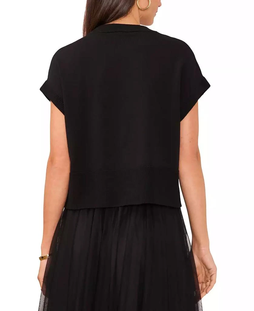 Vince Camuto Women's Drop-Shoulder Short-Sleeve Sweater 2