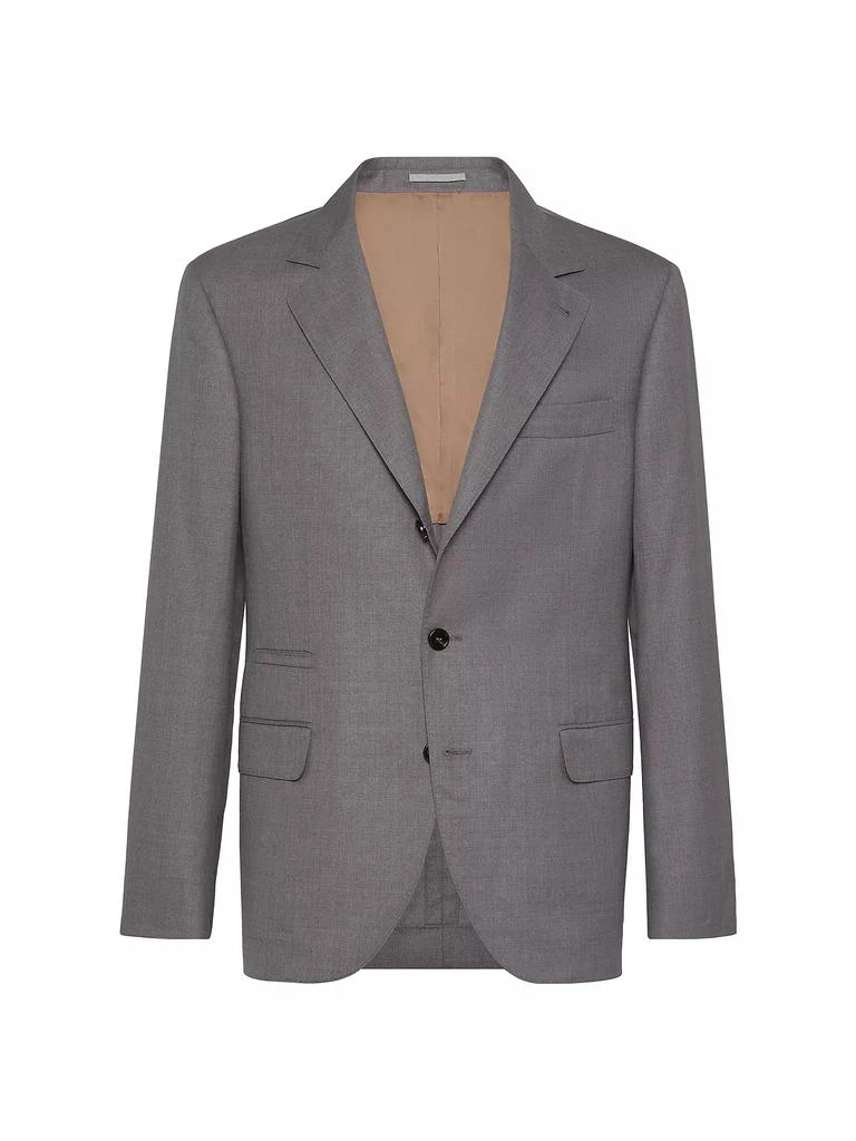 Brunello Cucinelli Virgin Wool and Silk Lightweight Hopsack Blazer 2