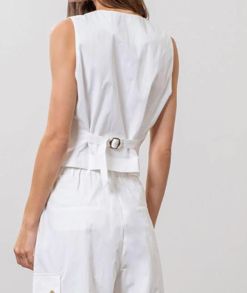 Moon River Moon River - Button Front Sleeveless Vest 2